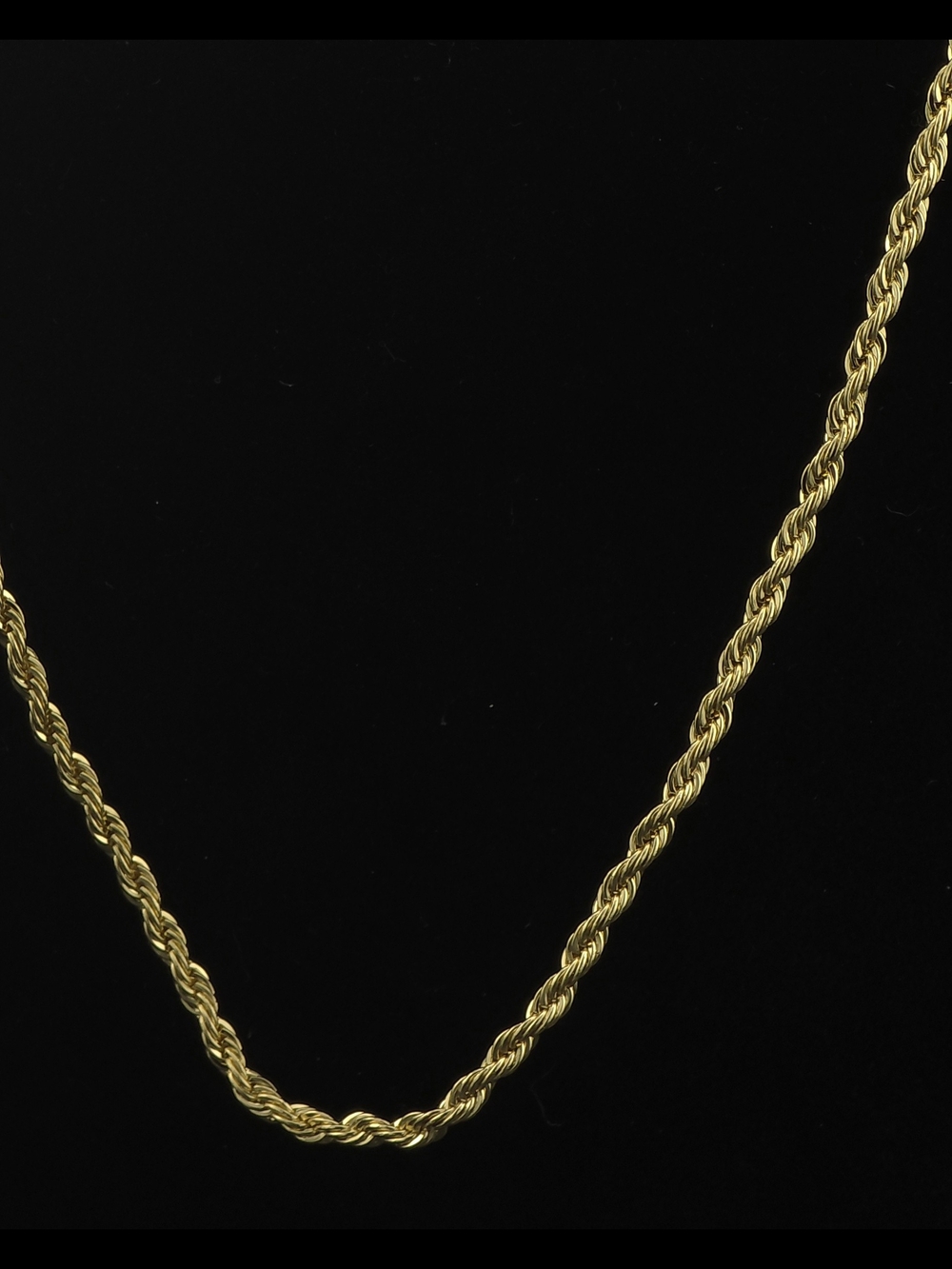 Classic Gold Rope Chain Necklace - Elegant Unisex Jewelry